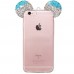 Samsung Galaxy A3 2016 Version A310 - Mickey 3D Bling Bling Crystal Ear with Removable Strap TPU Soft Protective Cover Case - Blue